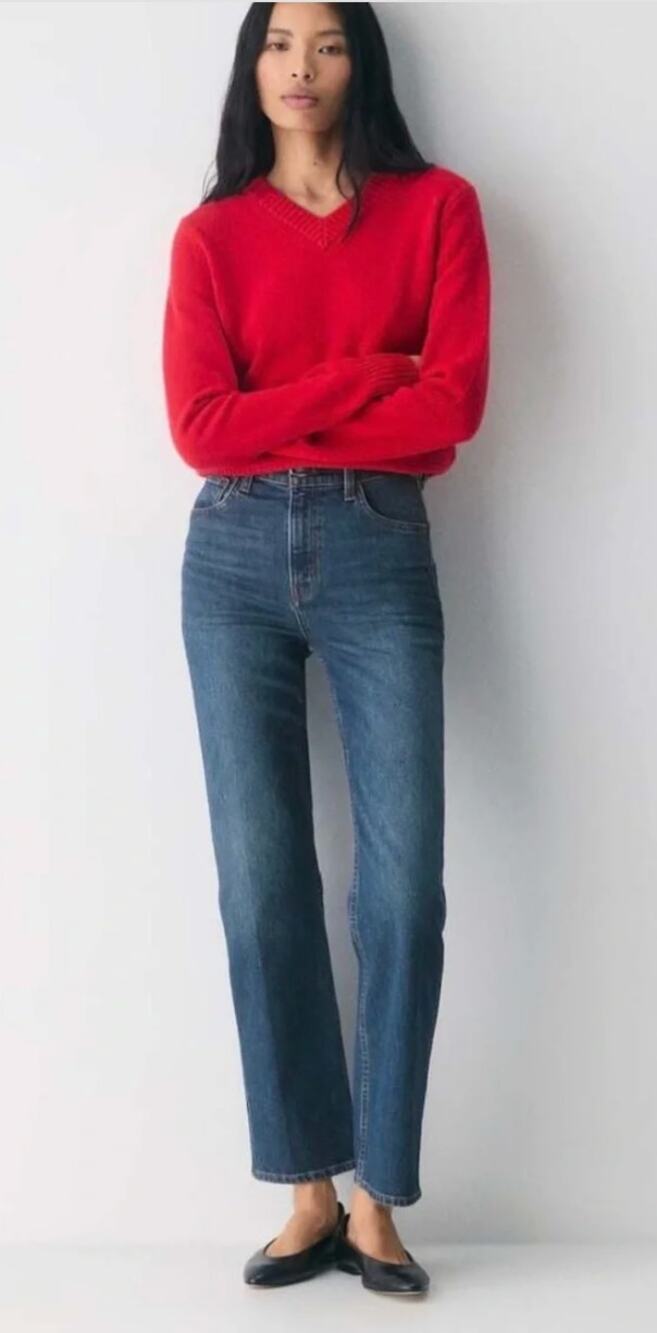 DENIM FORUM ARITZIA The Arlo High Rise Straight Leg Jeans size 27x28